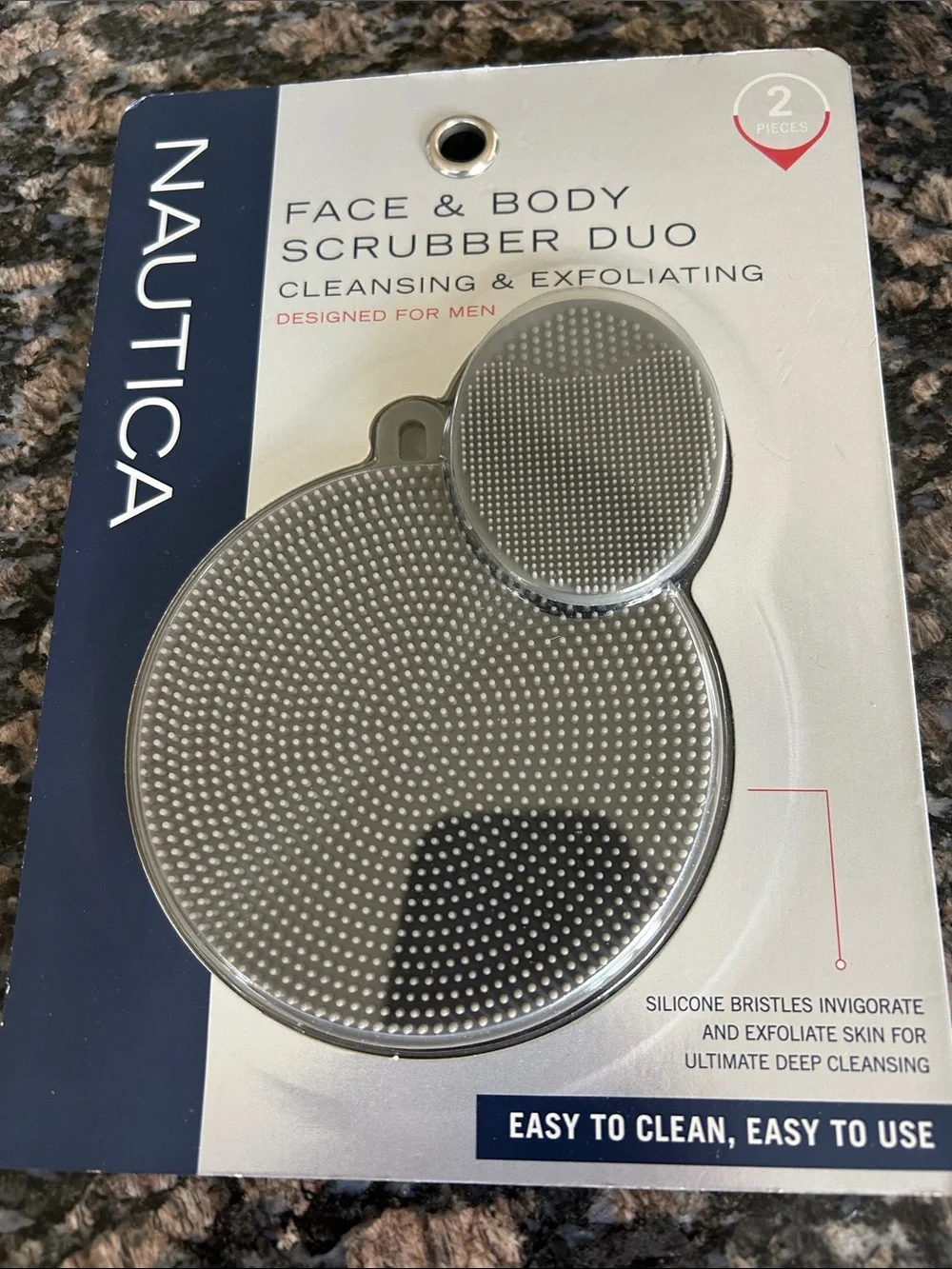 NAUTICA FACE & BODY SCRUBBER DUO CLEANSING & EXFOLIATING NWT